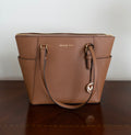 Michael Kors Charlotte Large Saffiano Leather Top-Zip Tote Bag