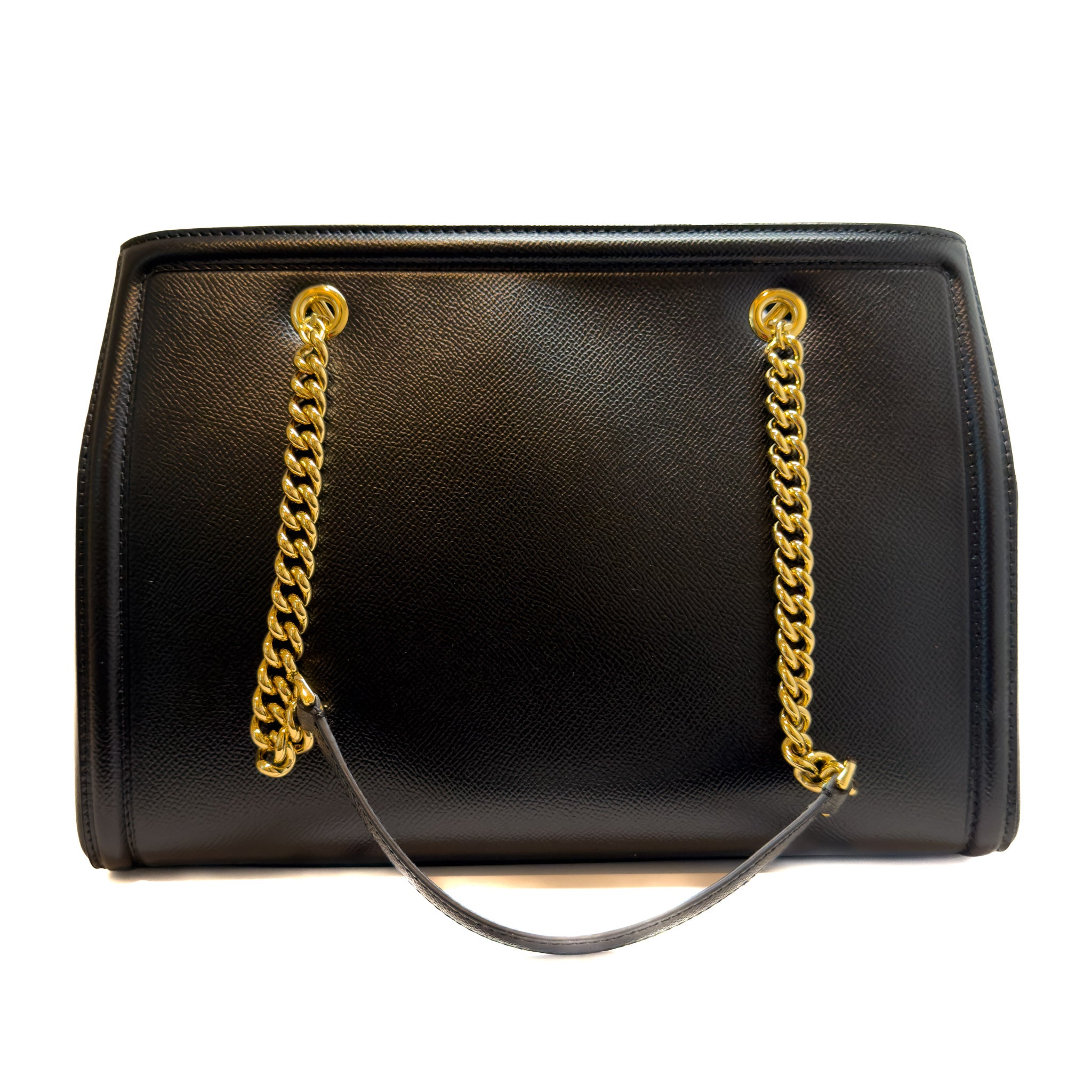 Ferragamo Melike Nero Pebbly Calf Leather