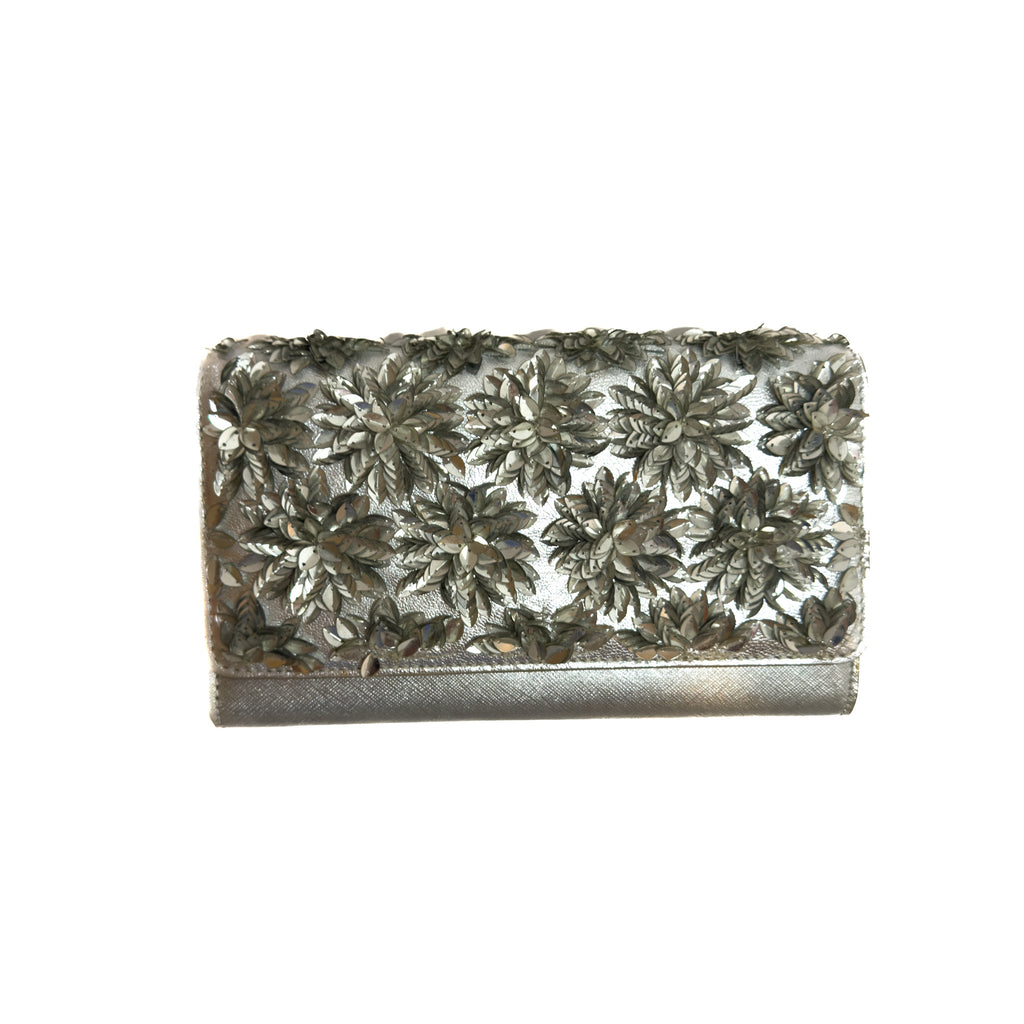 Michael Kors Silver Clutch