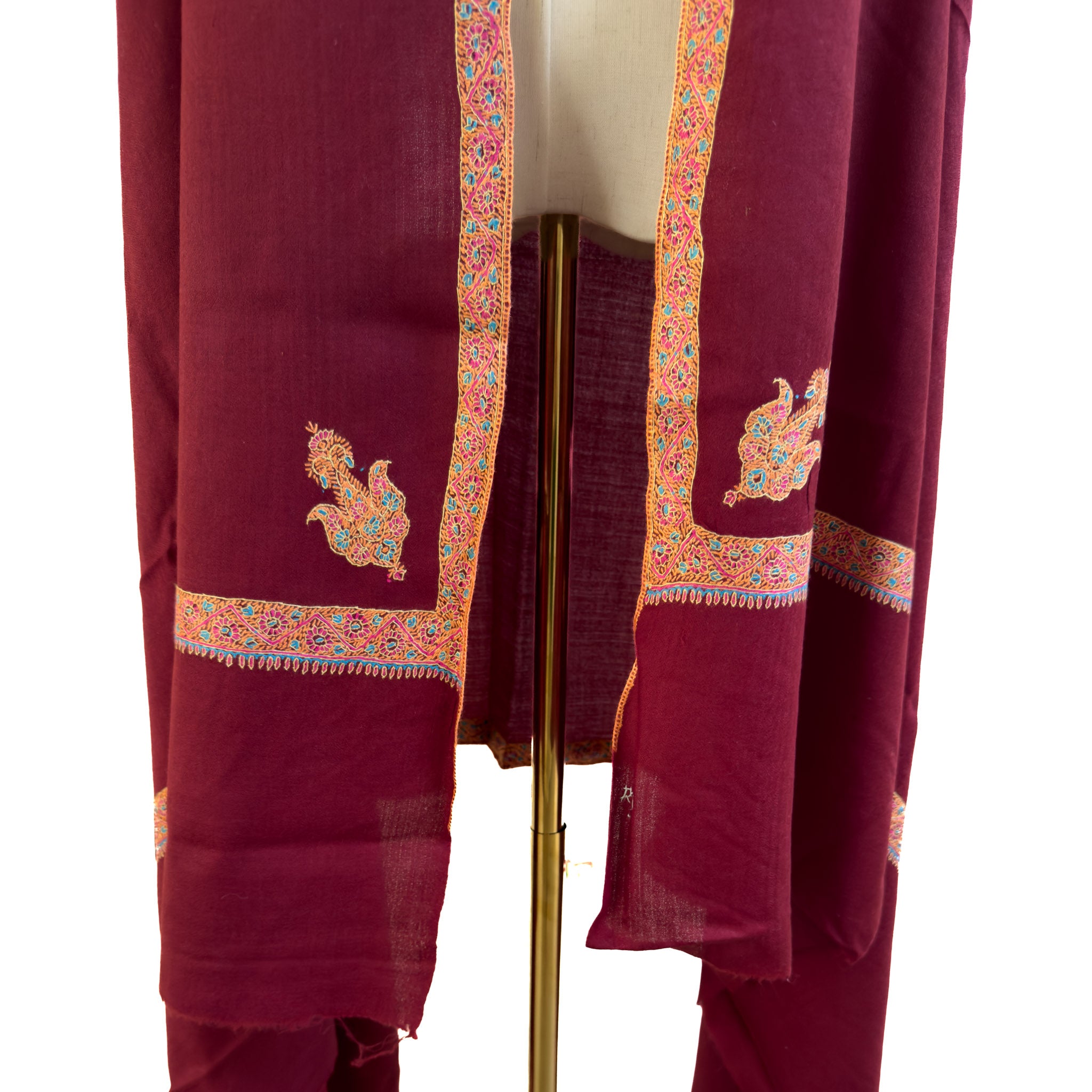 Maroon 100% Pure Pashmina Shawl