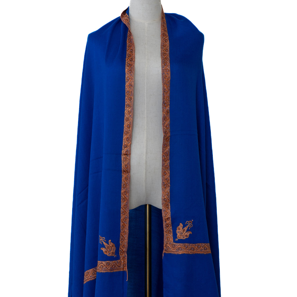 Deep Blue 100% Pure Pashmina Shawl