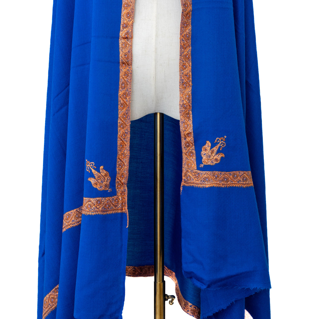 Deep Blue 100% Pure Pashmina Shawl