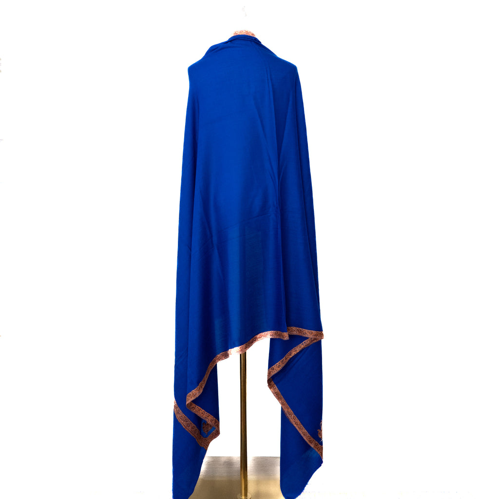 Deep Blue 100% Pure Pashmina Shawl