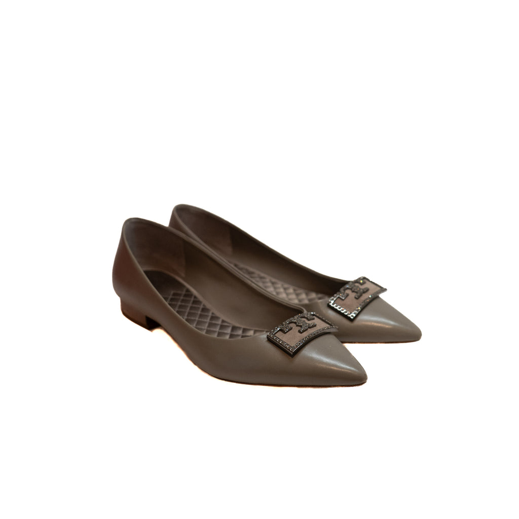 Tory Burch Heron Silver Shoe - Size 8.5M