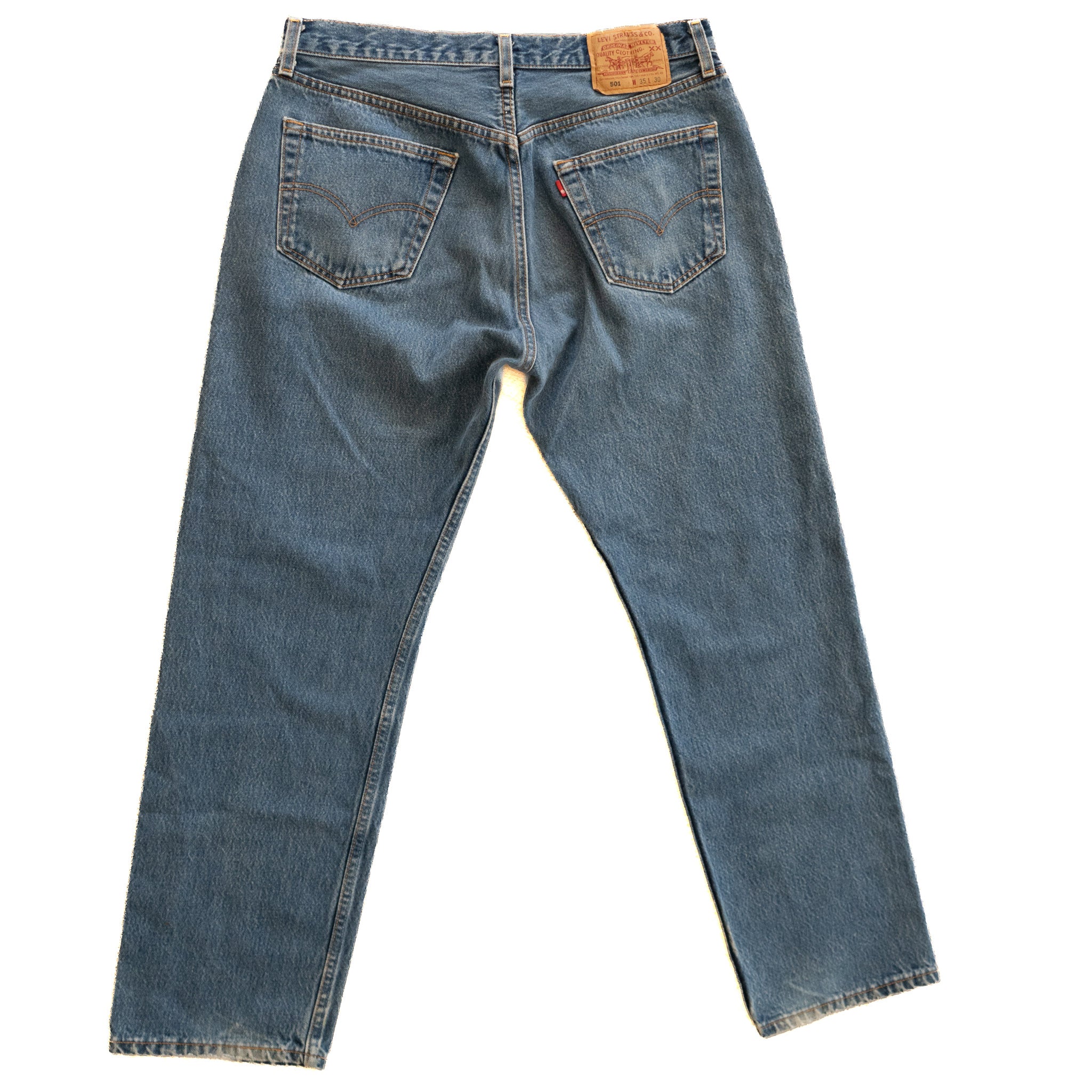 Levi's 501 Made in USA 90's Blue Jeans - 35x30