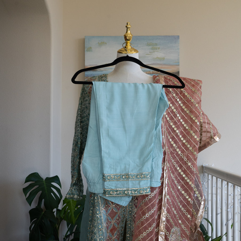 Crimson X Saira Shakira Aqua Wedding Collection - Size Large