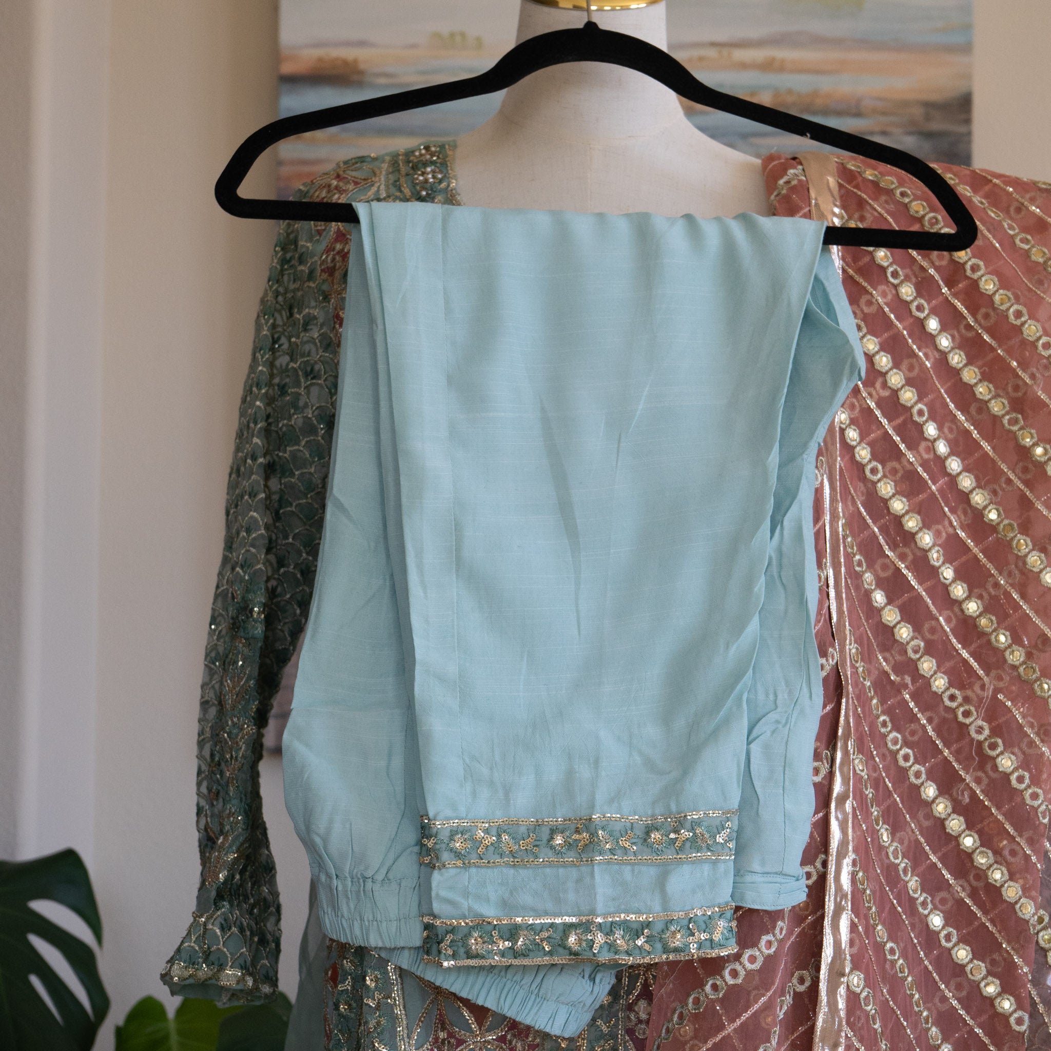 Crimson X Saira Shakira Aqua Wedding Collection - Size Large