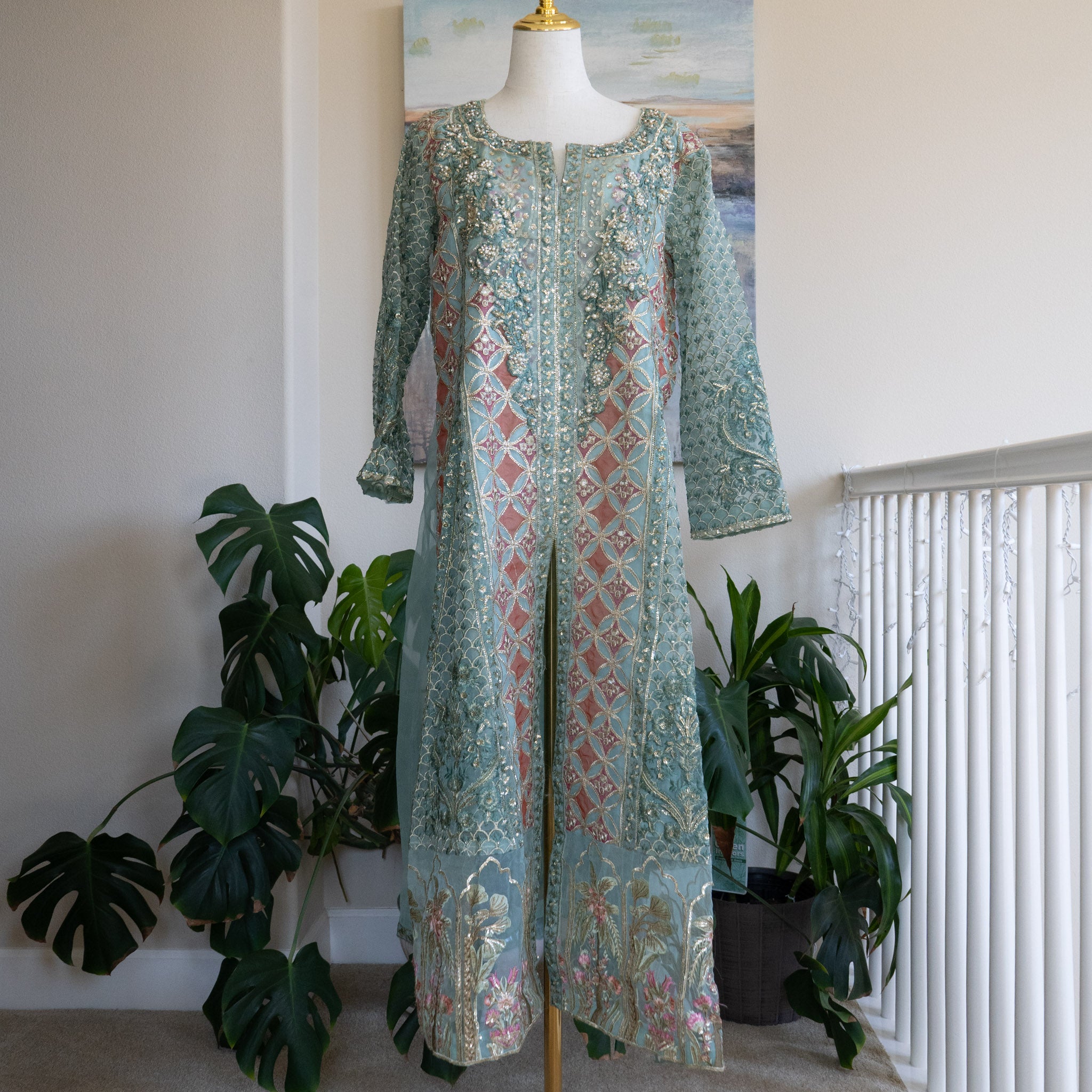 Crimson X Saira Shakira Aqua Wedding Collection - Size Large