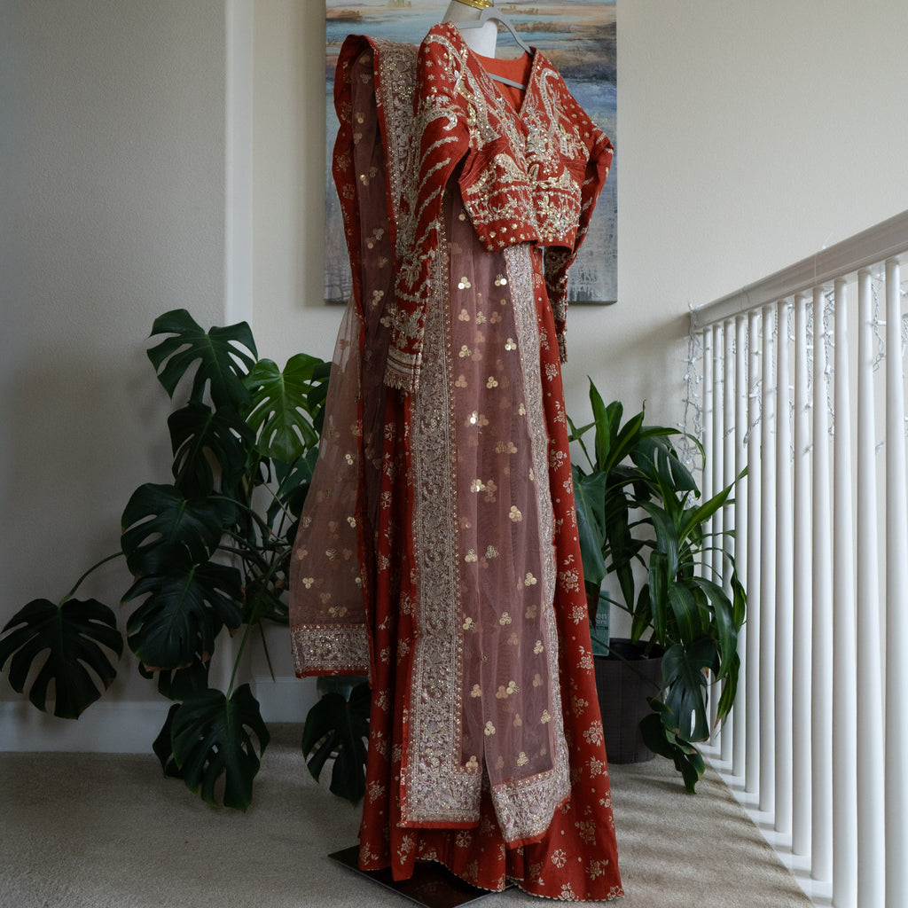Sana Safinaz Red Outfit - Size Small