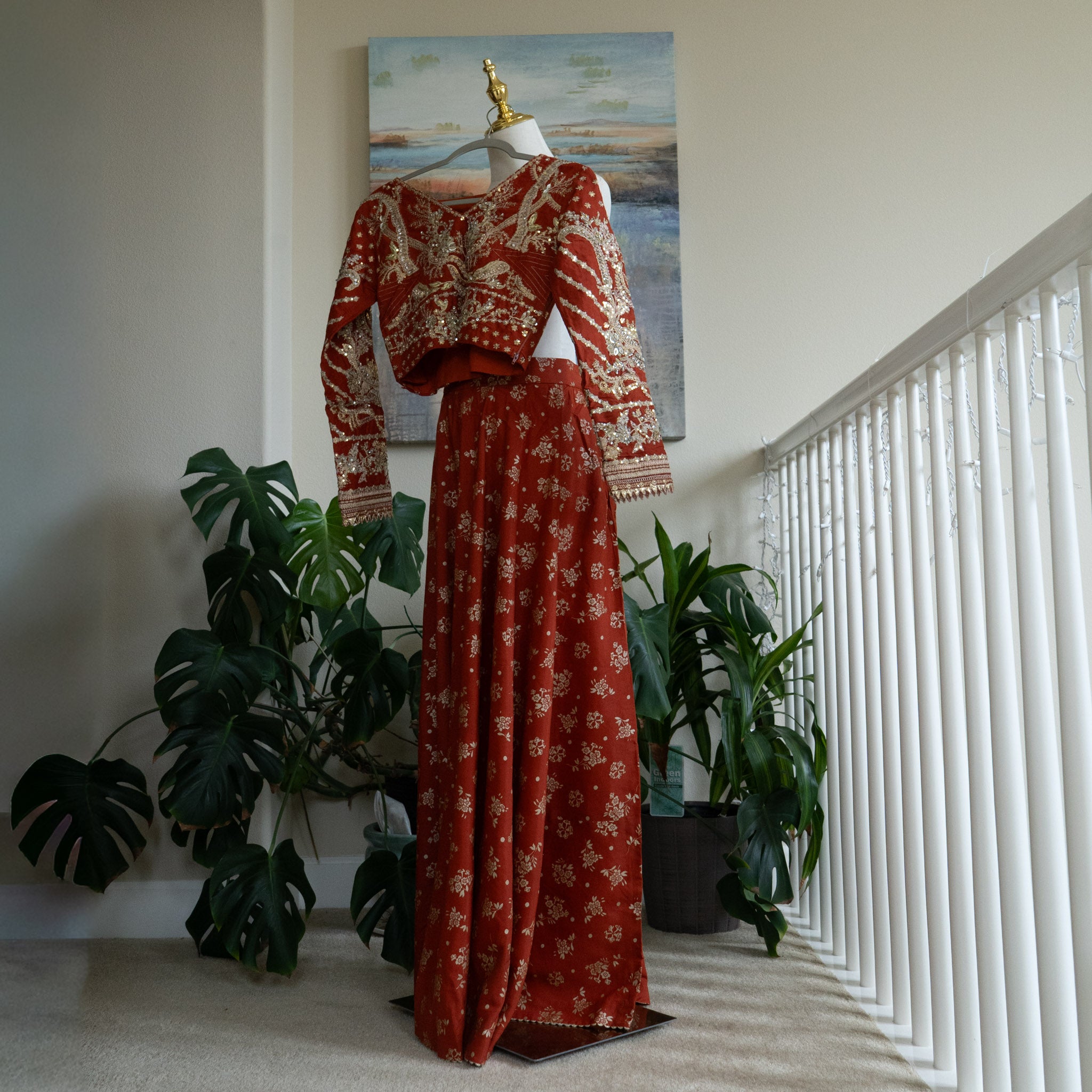 Sana Safinaz Red Outfit - Size Small