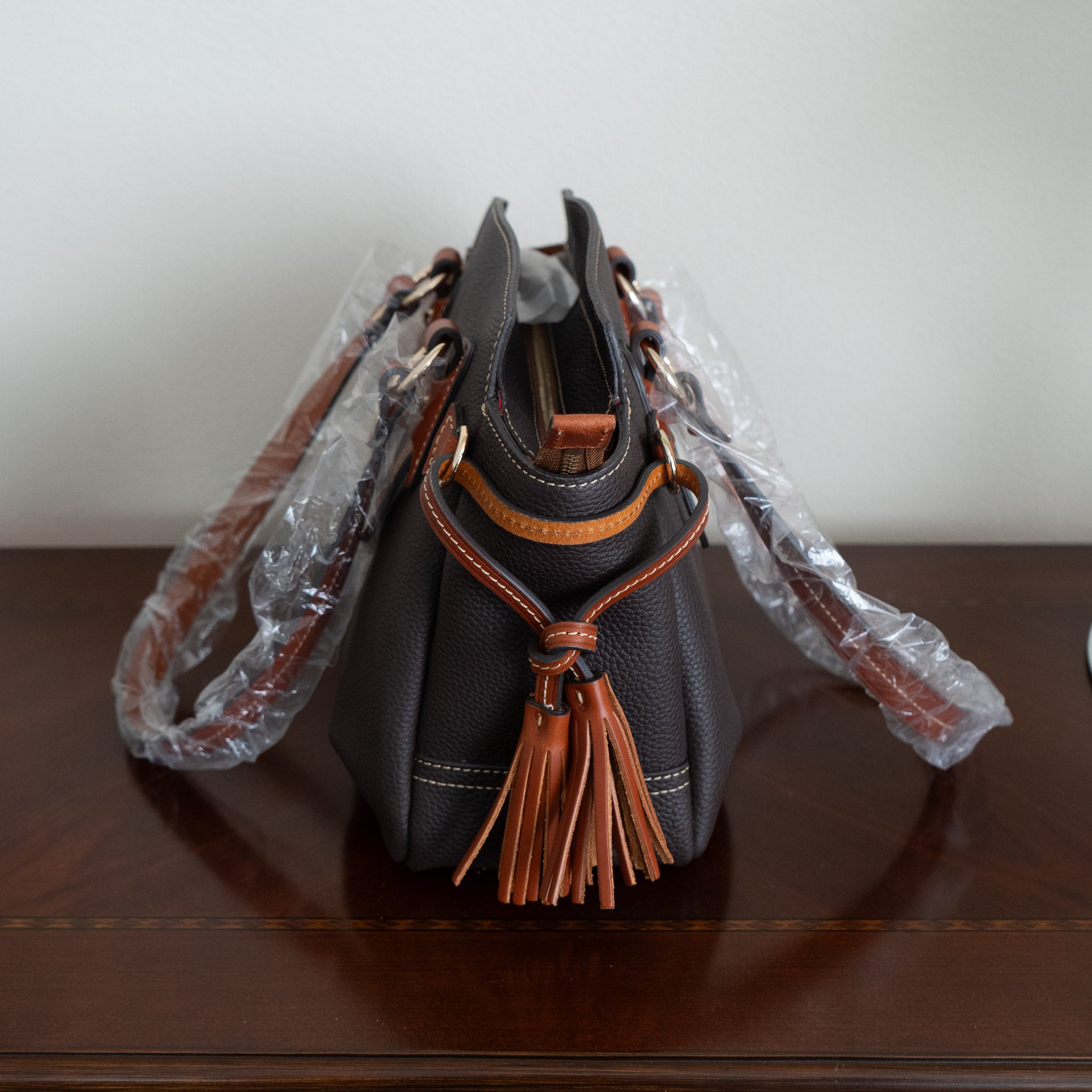 Dooney and Bourke Brown Small Winged Shopper