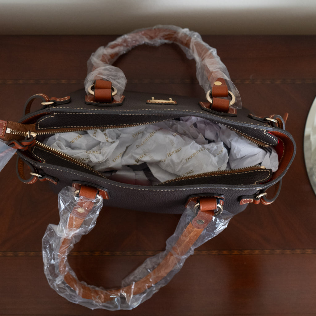 Dooney and Bourke Brown Small Winged Shopper