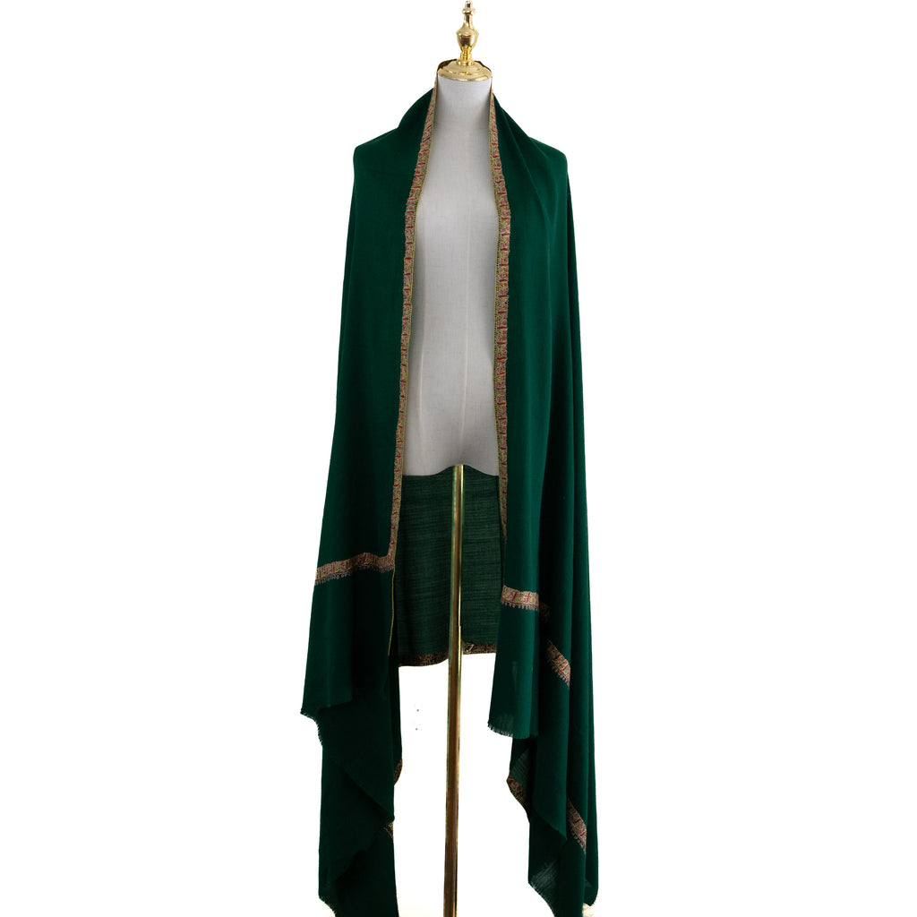Deep Green 100% Pure Pashmina Shawl