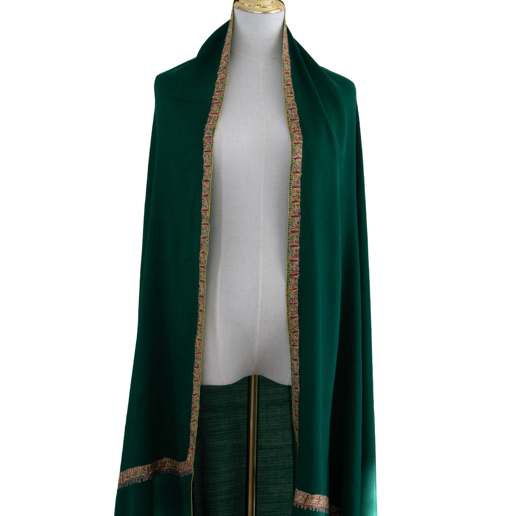 Deep Green 100% Pure Pashmina Shawl