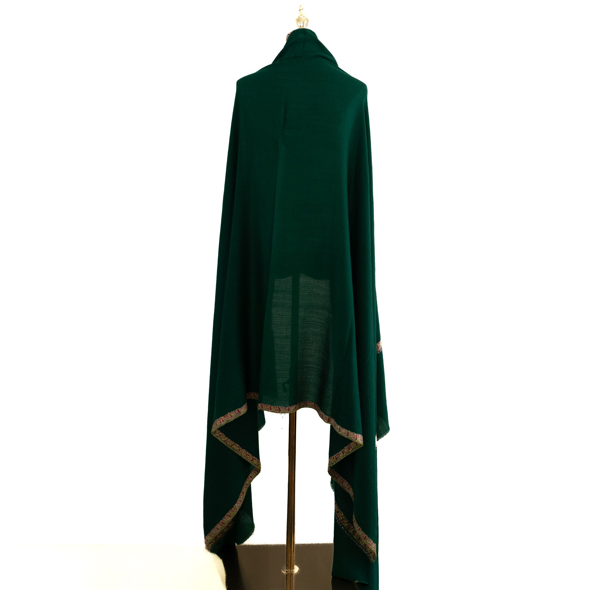 Deep Green 100% Pure Pashmina Shawl