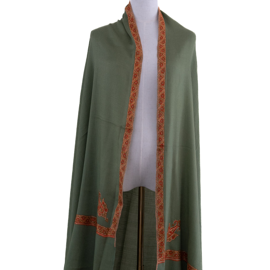 Light Green 100% Pure Pashmina Shawl