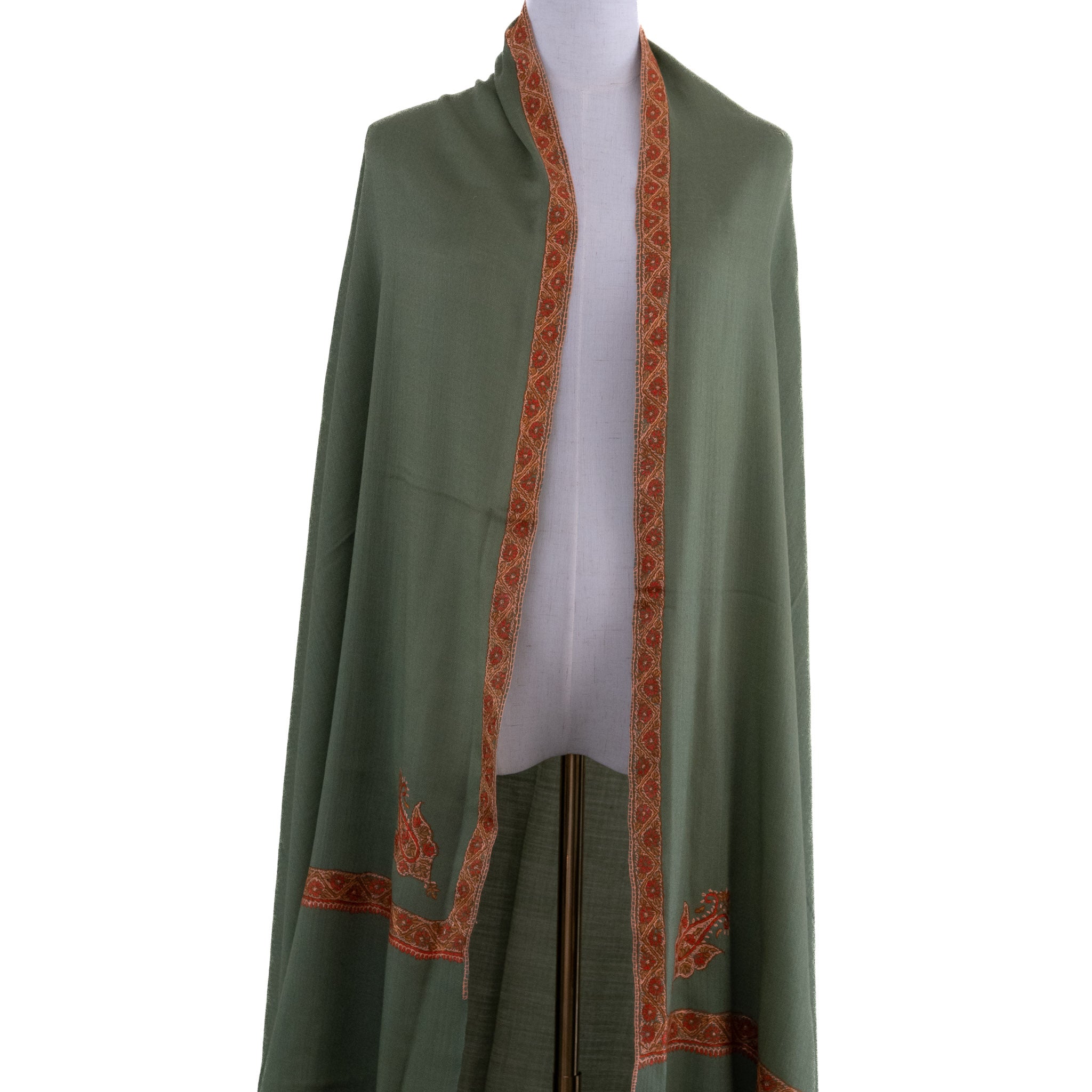 Light Green 100% Pure Pashmina Shawl