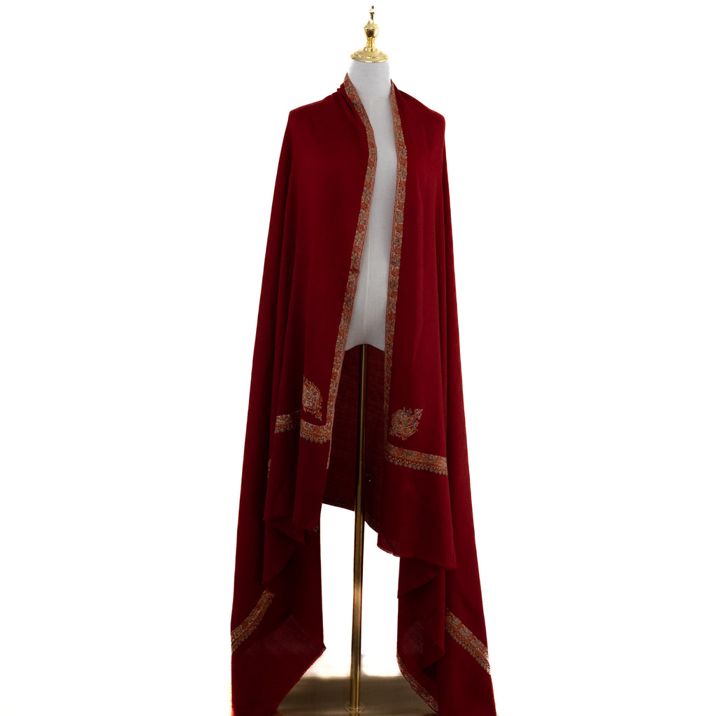 Red 100% Pure Pashmina Shawl