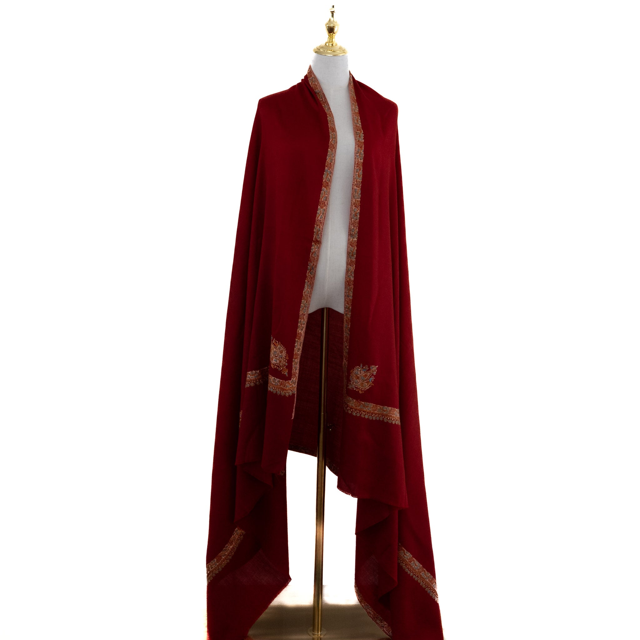 Red 100% Pure Pashmina Shawl