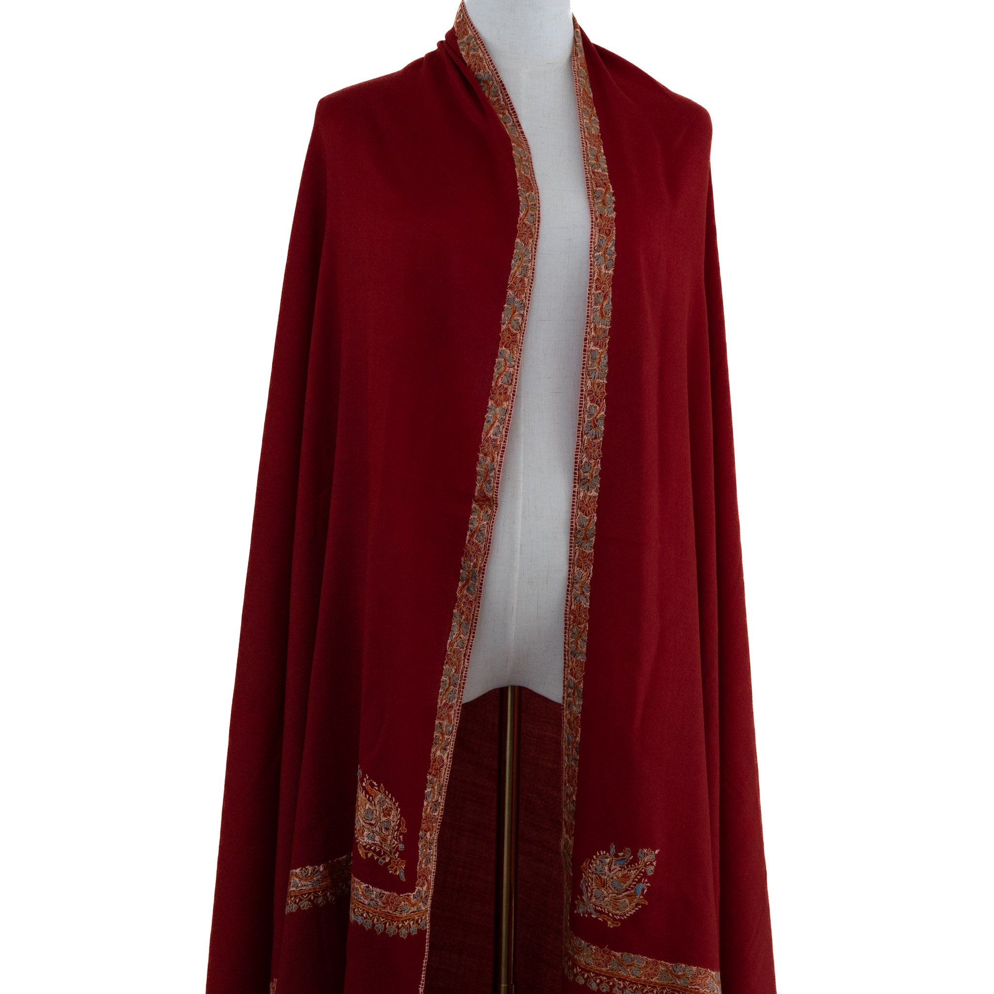 Red 100% Pure Pashmina Shawl