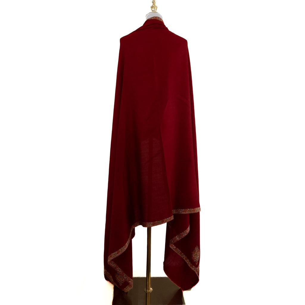 Red 100% Pure Pashmina Shawl