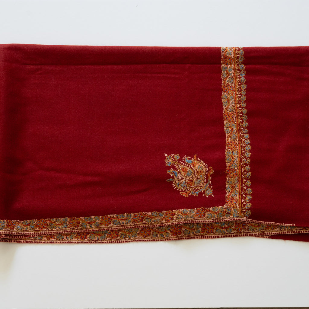 Red 100% Pure Pashmina Shawl