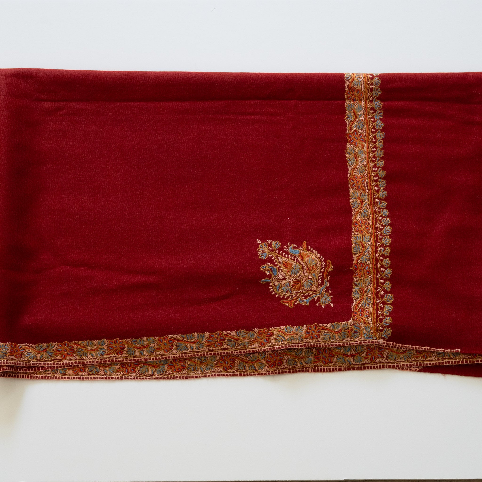 Red 100% Pure Pashmina Shawl