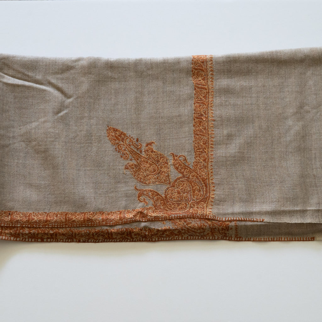 Beige 100% Pure Pashmina Shawl