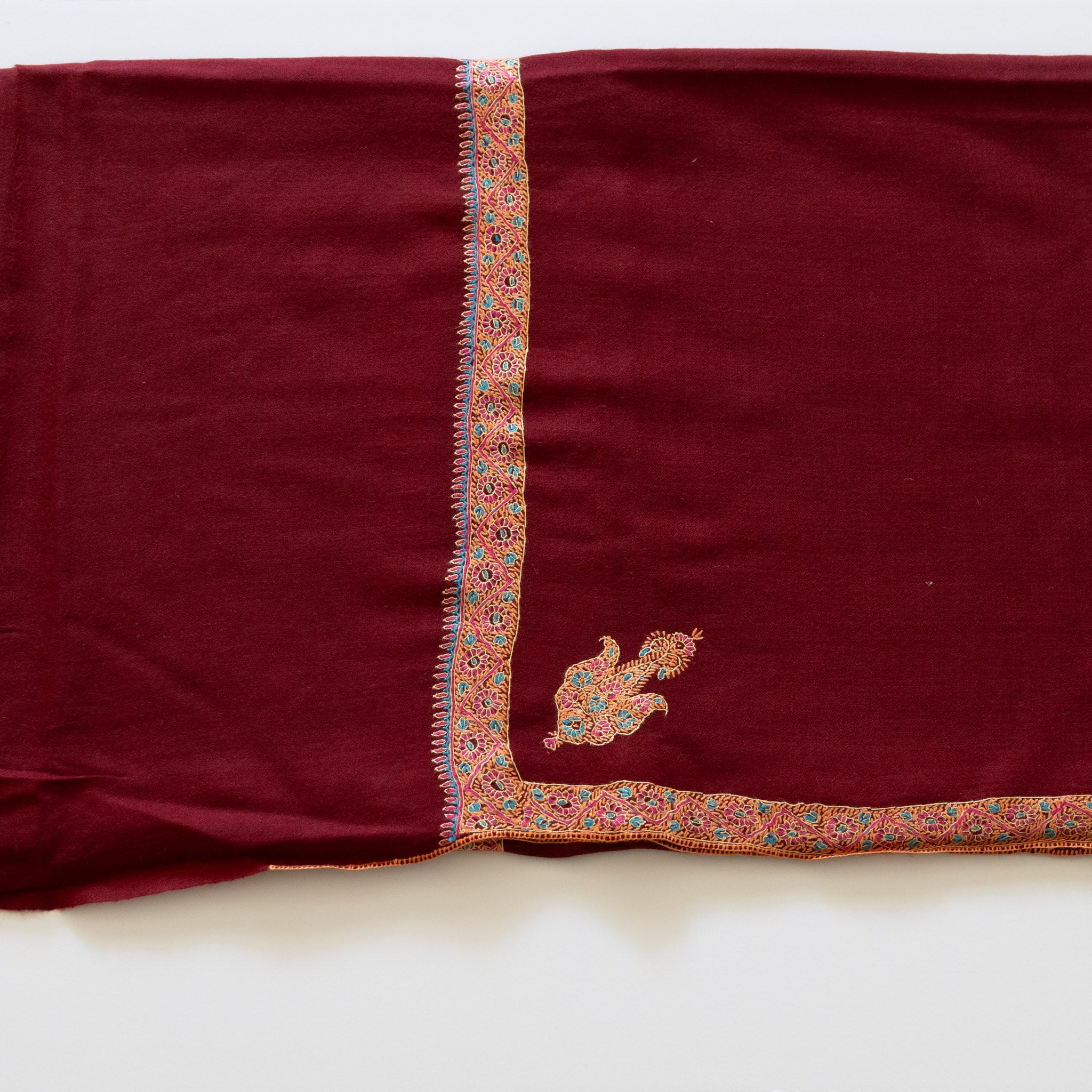 Maroon 100% Pure Pashmina Shawl