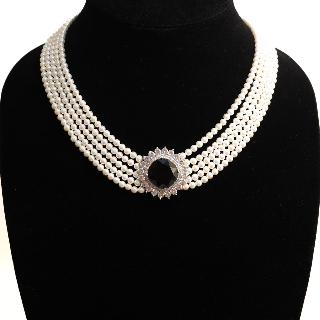 Princess Diana Style Pearl Choker