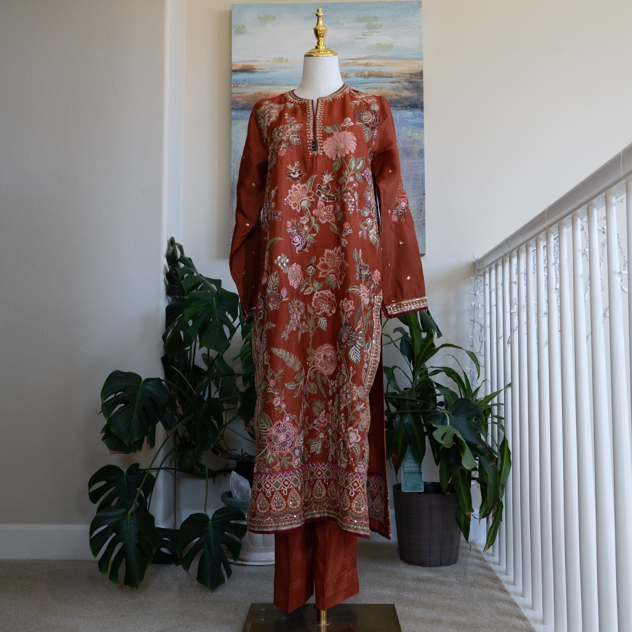 Ethnic Boutique Red Outfit - Size Small