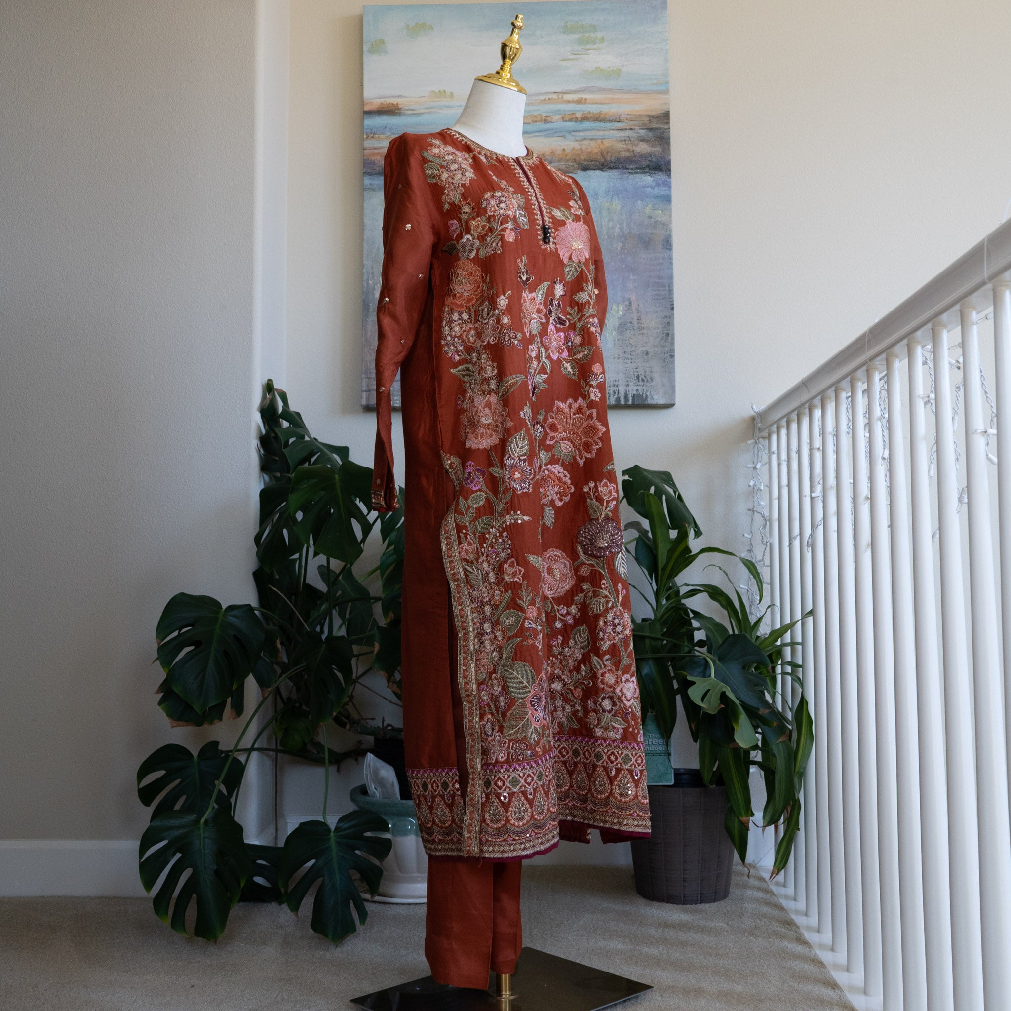 Ethnic Boutique Red Outfit - Size Small