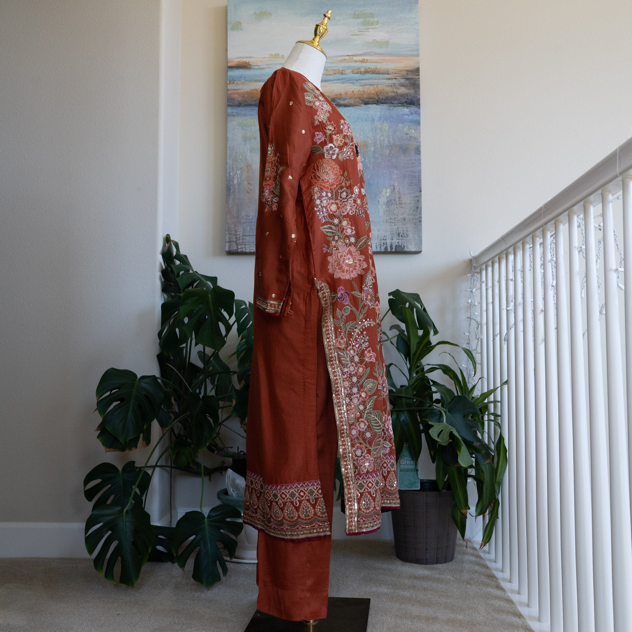 Ethnic Boutique Red Outfit - Size Small
