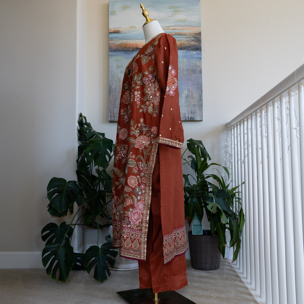 Ethnic Boutique Red Outfit - Size Small