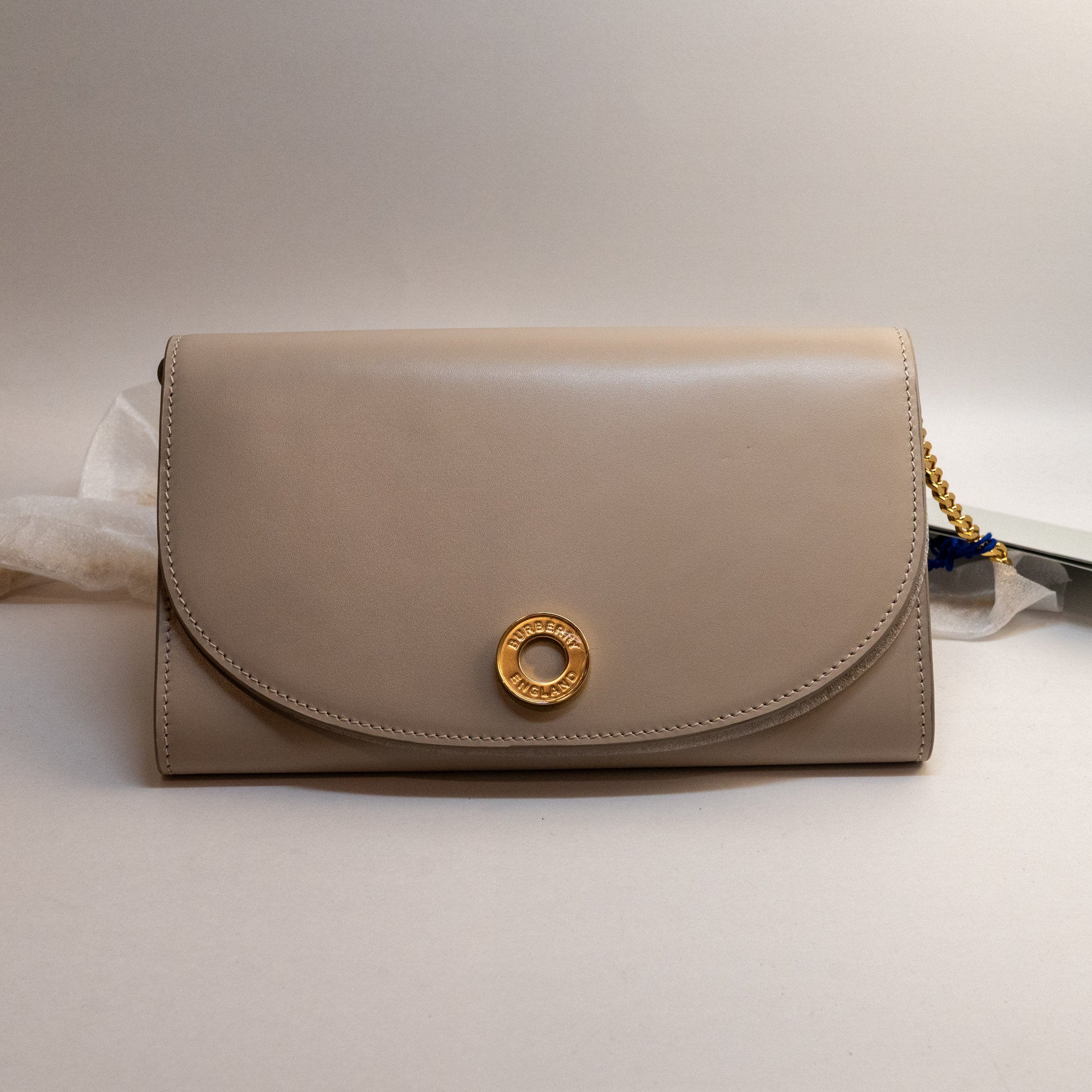 Burberry Hannah Limestone Clutch Purse