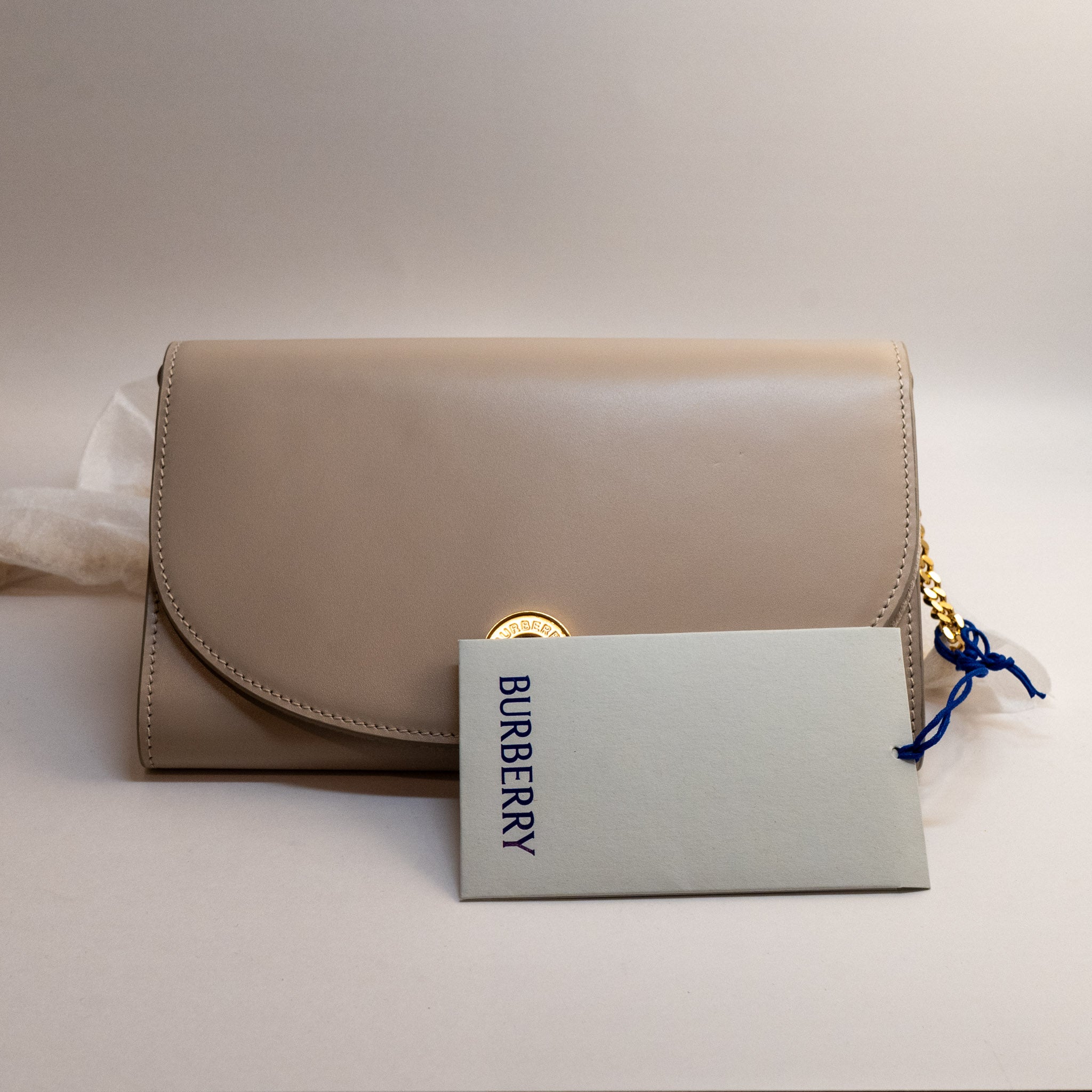 Burberry Hannah Limestone Clutch Purse