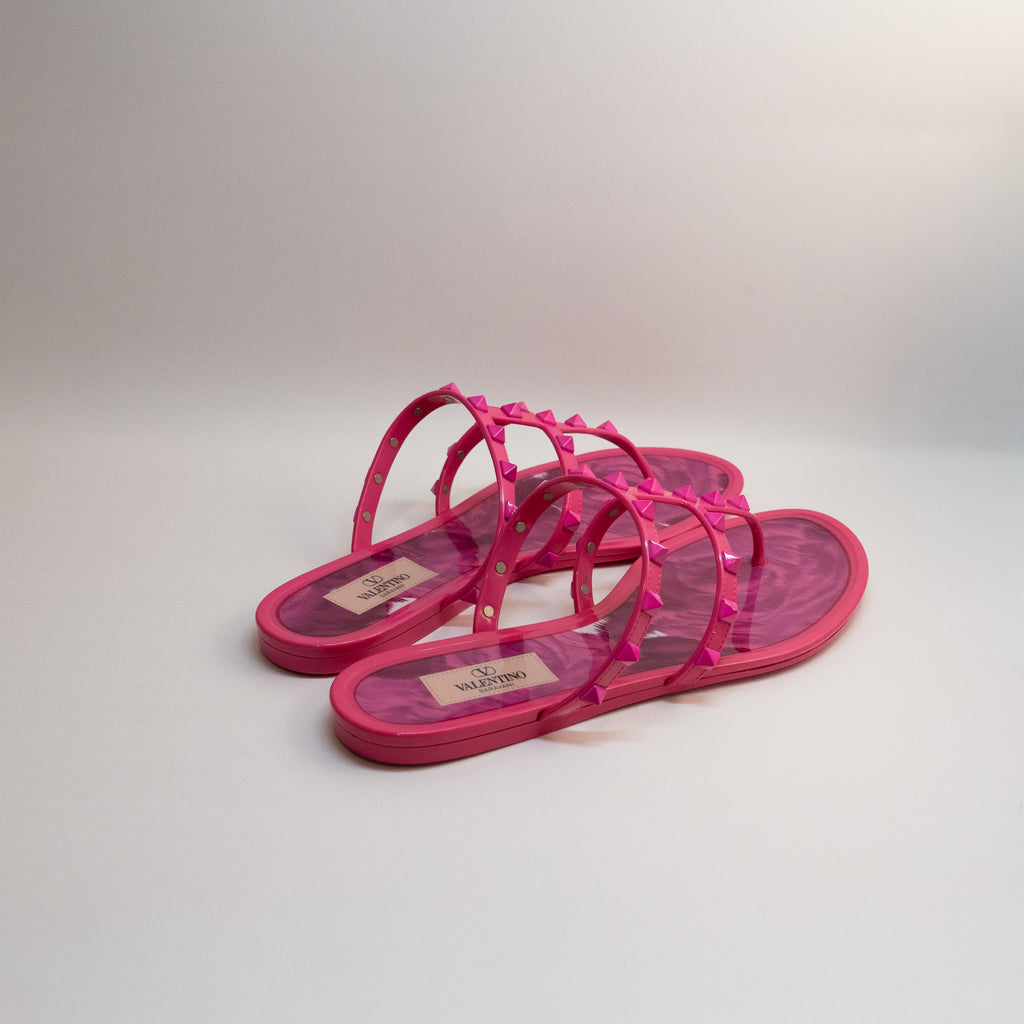 Valentino Pink Slides - Size 39