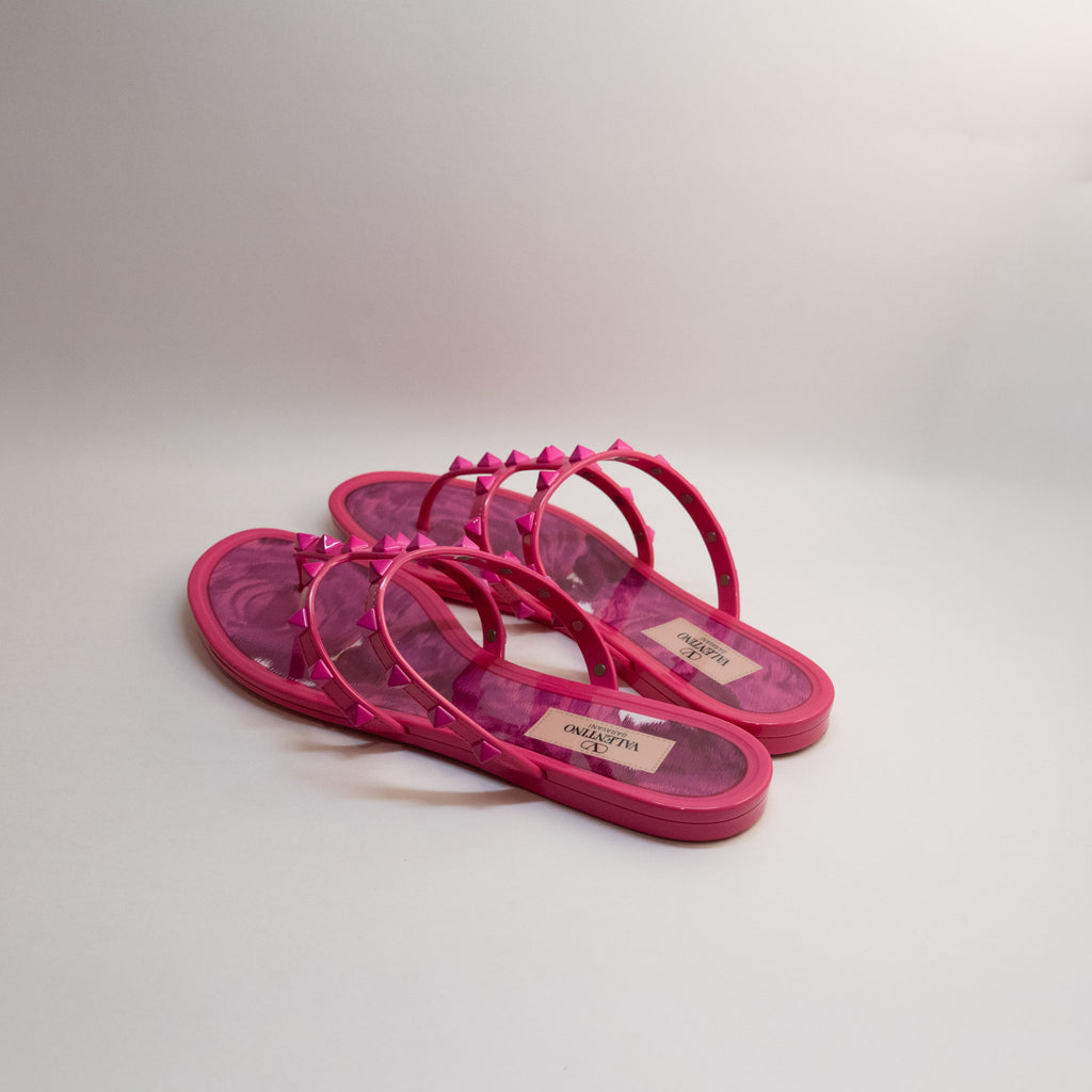 Valentino Pink Slides - Size 39