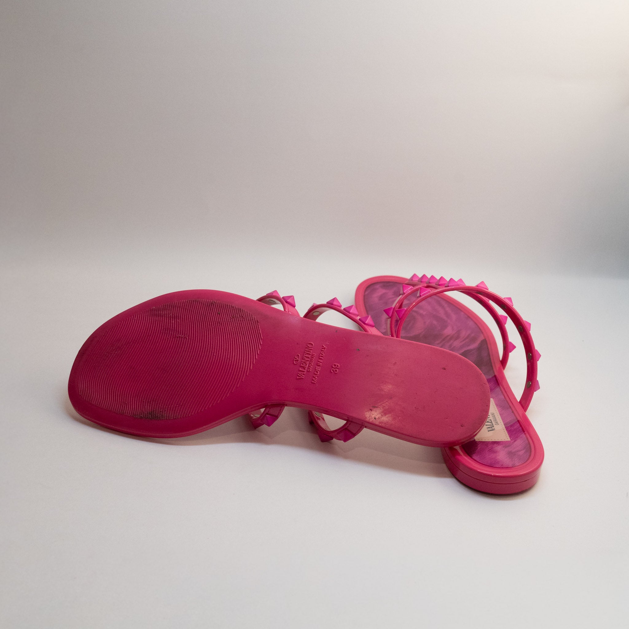 Valentino Pink Slides - Size 39