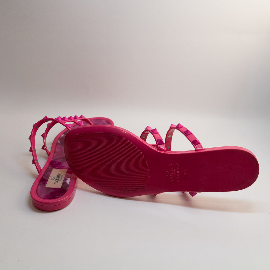 Valentino Pink Slides - Size 39
